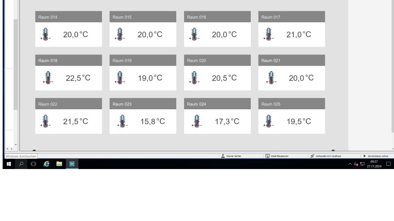 Übersicht Temperaturen der einzelnen Temperaturen 